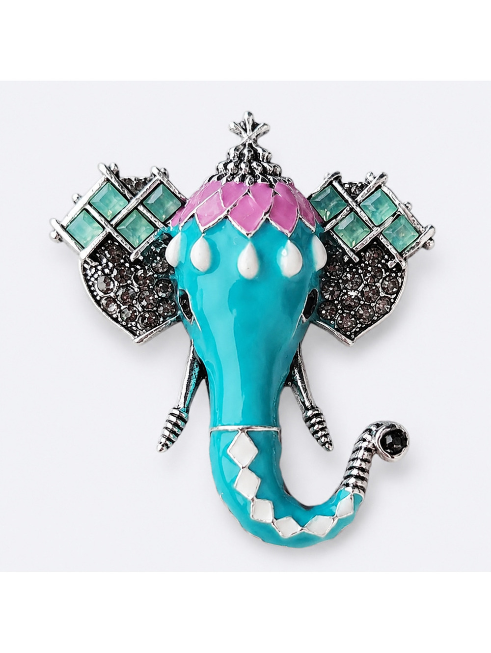 Vintage-Inspired Elephant Animal Brooch Pin